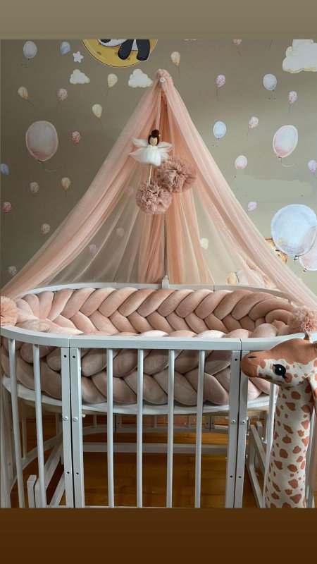 مفرش سرير طقم جدله - لون مشمشي